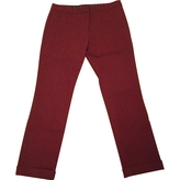 Thumbnail for your product : Tara Jarmon Burgundy Polyester Trousers