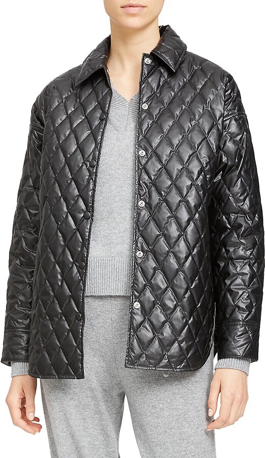 Theory Quilted Vegan Leather Jacket ShopStyle