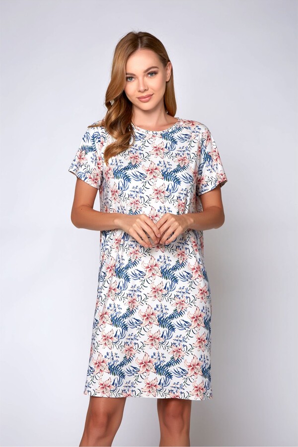 iCollection Knit Printed Lounge Dress