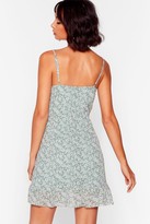 Thumbnail for your product : Nasty Gal Womens Floral Square Neck Cami Mini Dress - Green - 6
