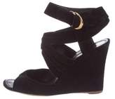 Thumbnail for your product : Louis Vuitton Suede Wedge Sandals