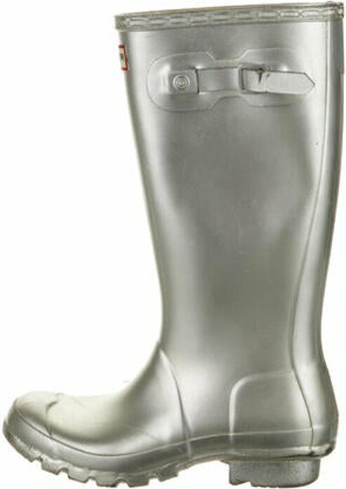 hunter rain boots silver