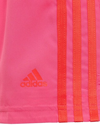 adidas Junior Girls 3-Stripes Shorts - Pink/Red