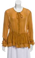 Thumbnail for your product : Burberry Silk Cinched Top w/ Tags