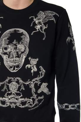 Alexander McQueen Skull Print Cotton Sweatshirt