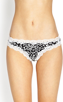 Thumbnail for your product : Forever 21 Leopard & Lace Thong