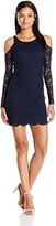 Thumbnail for your product : Jump Women's Scalloped Lace Cold Shoulder Dress