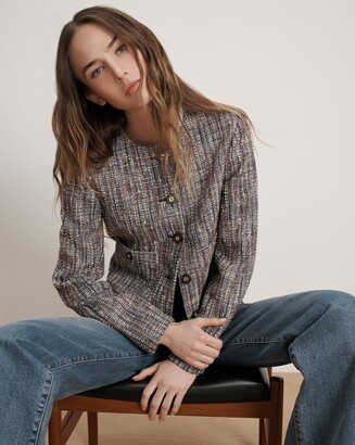 Navy Tweed Jacket | ShopStyle