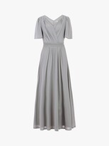 Thumbnail for your product : Jolie Moi Mesh Flute Sleeve Maxi Dress