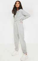 Thumbnail for your product : PrettyLittleThing Grey Button Up Loop Back Jumpsuit
