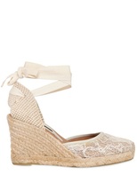 Thumbnail for your product : Sarah Summer 90mm Mesh Lace Wedges