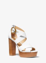 michael kors blake leather platform sandal