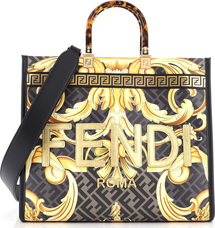 Fendi x Versace Mini Fendi Sunshine Shopper Tote