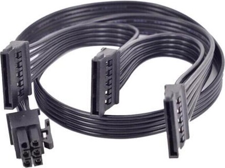Haley Tech LTD PCI-E 6 Pin 1 to 3 SATA SSD Power Supply Cable EVGA 1000 GQ 80+ GOLD 1000W