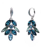 Thumbnail for your product : Givenchy Aqua and Light Sapphire Tone Crystal Cluster Drop Earrings