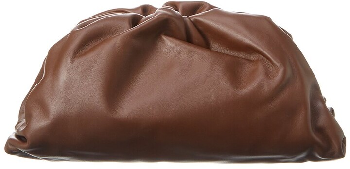 Teen Pouch small gathered intrecciato leather clutch