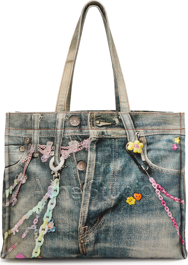 Acne Studios Jeans-print Canvas Tote