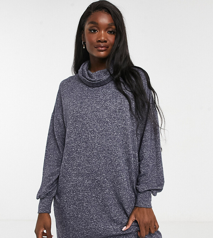 ASOS Tall ASOS DESIGN Tall super soft long sleeve roll neck mini