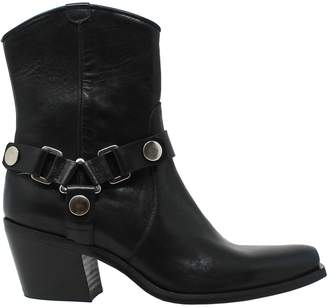 Charles by Charles David Charles David Chunky Heel Strap Leather Booties- Polo