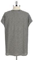 Thumbnail for your product : Vince Camuto Striped V-Neck Tee