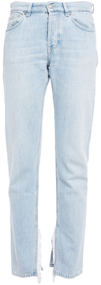 Ganni Fringed Mid-rise Straight-leg Jeans
