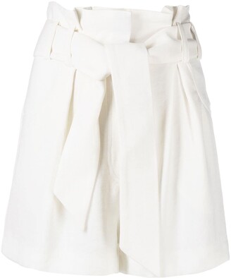 IRO Paperbag-Waist Box-Pleat Shorts