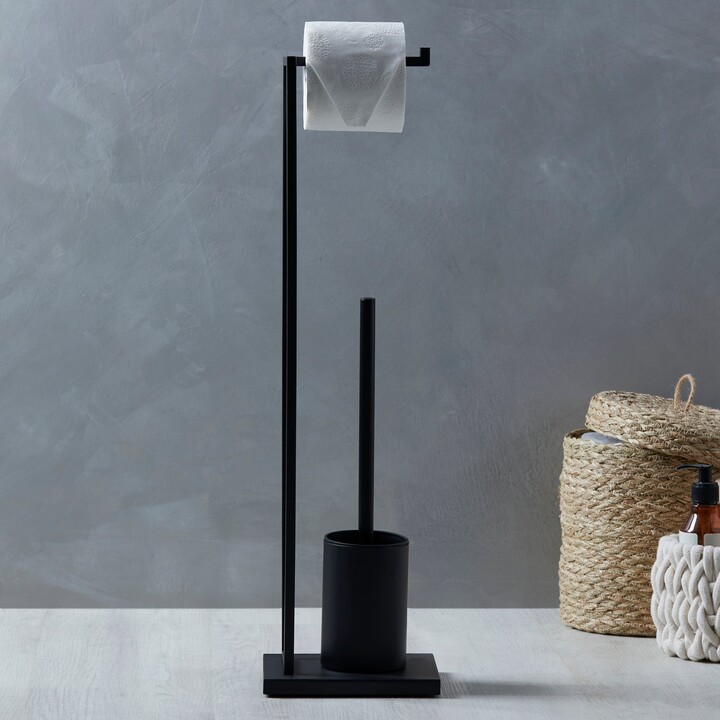 Dunelm London Matt Black Toilet Butler Black ShopStyle Bath Accessories