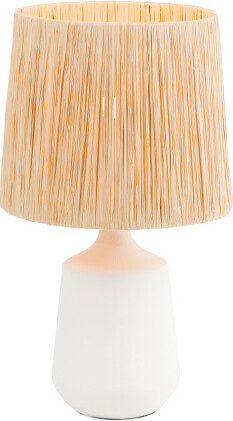 TJMAXX 13X23In Ethra Raffia Shade Ceramic Table Lamp
