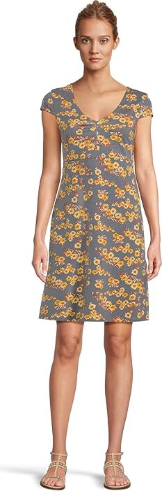 Toad&Co Rosemarie Dress Women's Dress Blue Shadow Daisy Print : SM