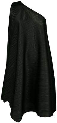 Pleats Please Issey Miyake micro pleated one shoulder dress