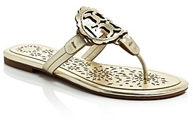 women's miller scallop leather thong sandals