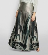 Thumbnail for your product : Marina Rinaldi Jacquard Blur Print Maxi Skirt