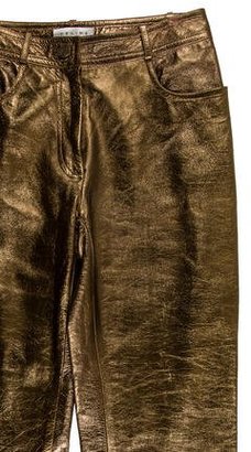 Celine Metallic Leather Pants
