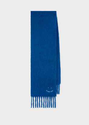 Paul Smith Women's Blue Alpaca-Blend 'Happy' Scarf - ShopStyle Scarves &  Wraps
