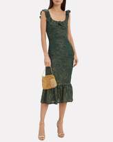 Thumbnail for your product : Nightcap Clothing Metallic Ruffle Hem Midi Dress