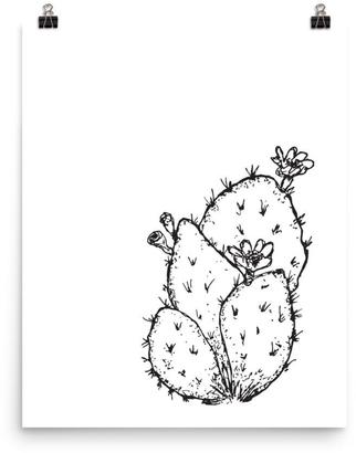 Mr. Kate Flowered Cactus Art Print