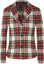 Thumbnail for your product : R 13 Tartan Wool-blend Blazer - Red