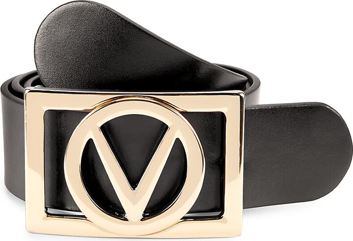 Valentino by Mario Valentino Dolly Logo Buckle Leather Belt - ShopStyle