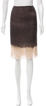 Vera Wang Dip-Dyed Chiffon Skirt
