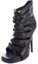 Thumbnail for your product : Rick Owens Leather Caged Sandals