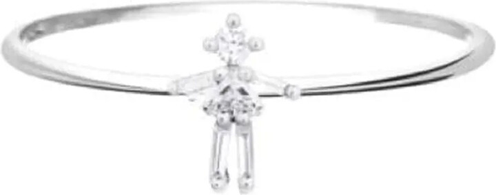 Little Ones Paris 18kt white gold Girl diamond ring