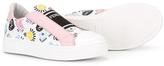 Thumbnail for your product : Fendi Kids printed slip-on sneakers