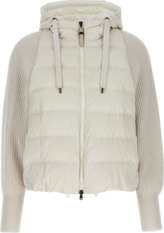 ダウンジャケット・コート BRUNELLO CUCINELLI Two-material puffer jacket Brunello Cucinelli Two-Material Puffer Jacket Puffer Jackets