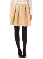 Thumbnail for your product : By Malene Birger Okih Gold Jacquard Skirt