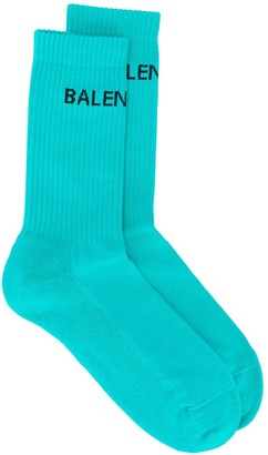 Balenciaga Logo Ribbed Ankle Socks