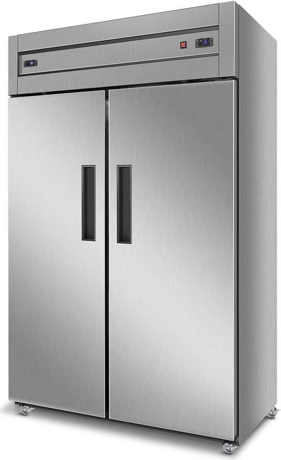 Gilati Dual Zones Commercial Refrigerator and Freezer Combo 48 in. 770 L with Adjustable Shelves in Stainless Steel