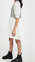 Thumbnail for your product : ENGLISH FACTORY High Low Stripped Knit Combo Dress