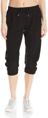 Calvin Klein Performance Women's Stretch Woven Crop Pant with Banded Cuffs