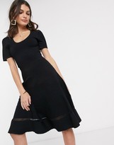 Thumbnail for your product : French Connection voletta crepe knitted sleeve dress