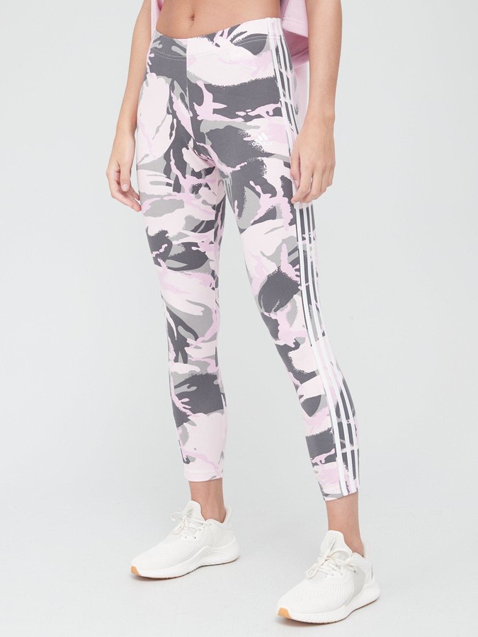 adidas leggings 3 stripes camo